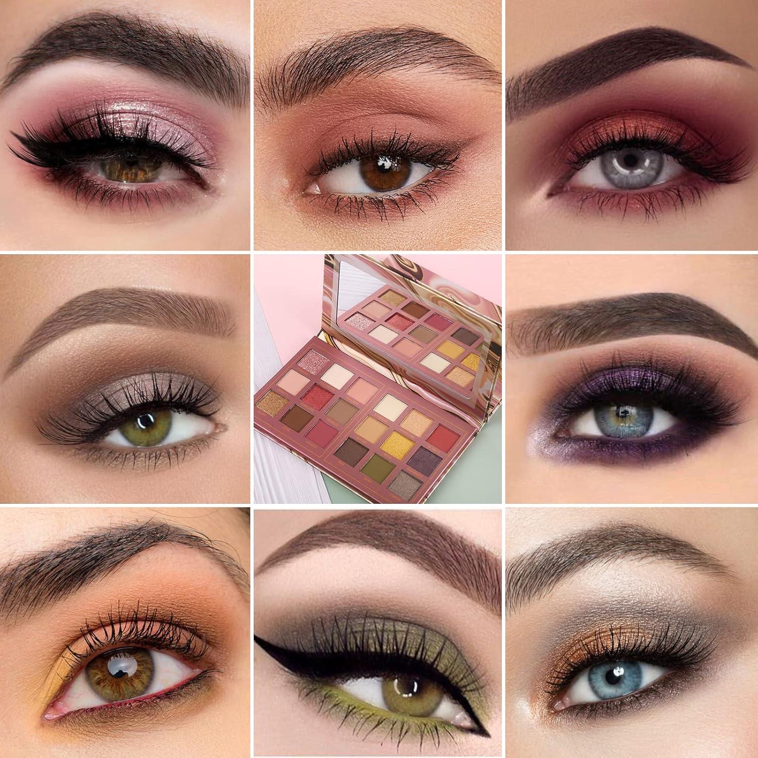 Paleta de Sombras de Ojos Prism Makeup 18 Colores Mate y Brillo