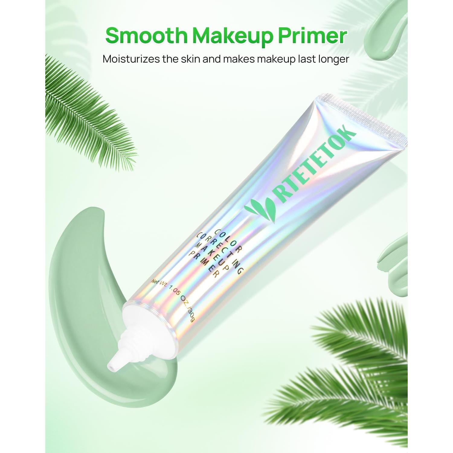 Corrector de Color Verde RTETETOK para Enrojecimiento Facial 40g