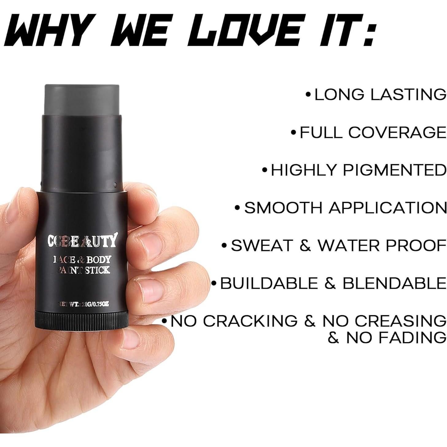 Kit de Pintura Facial CCbeauty Gris Oscuro 62g - Maquillaje SFX