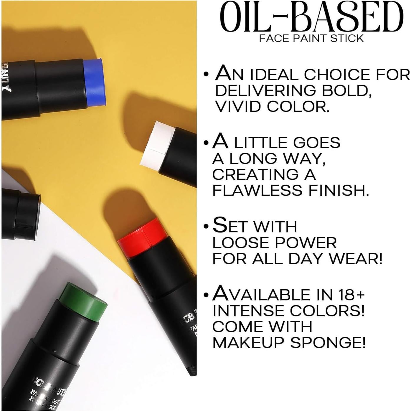 Kit de Pintura Facial CCbeauty Gris Oscuro 62g - Maquillaje SFX