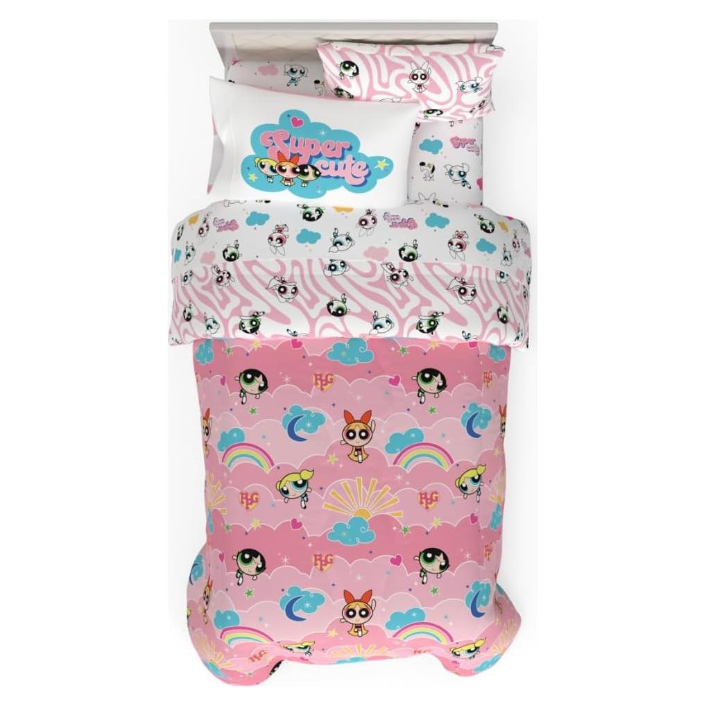 Juego de Cama Twin 5 Piezas Powerpuff Girls Franco