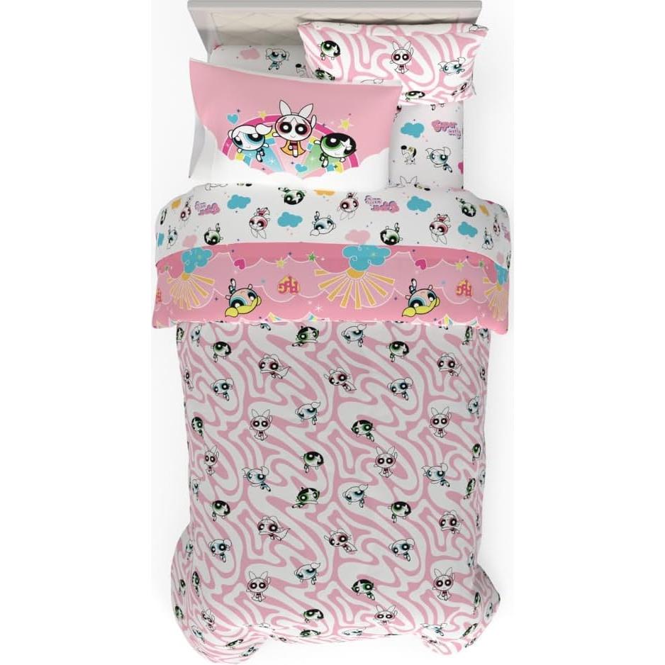 Juego de Cama Twin 5 Piezas Powerpuff Girls Franco