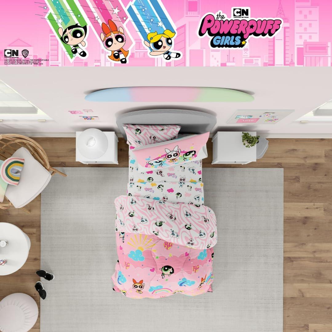Juego de Cama Twin 5 Piezas Powerpuff Girls Franco