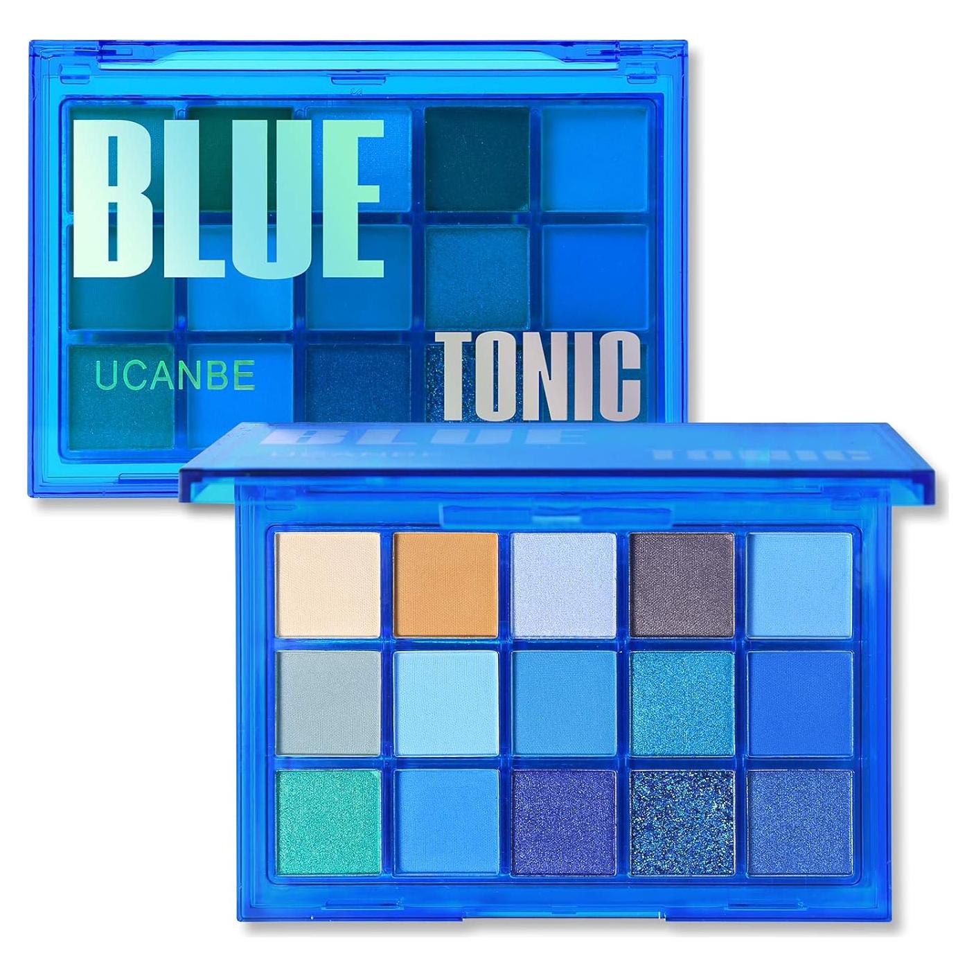 Paleta de Sombra de Ojos UCANBE 15 Tonos Azul Tónico
