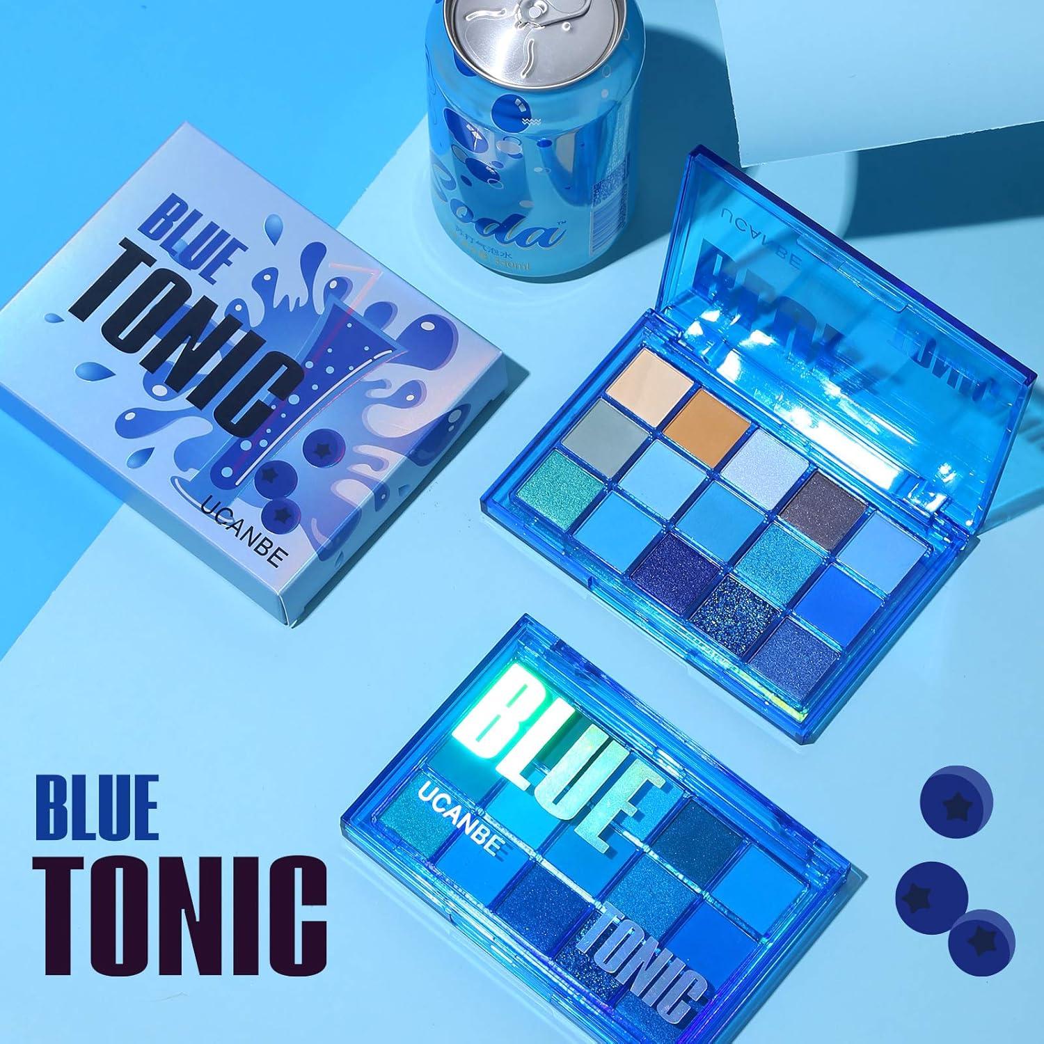 Paleta de Sombra de Ojos UCANBE 15 Tonos Azul Tónico