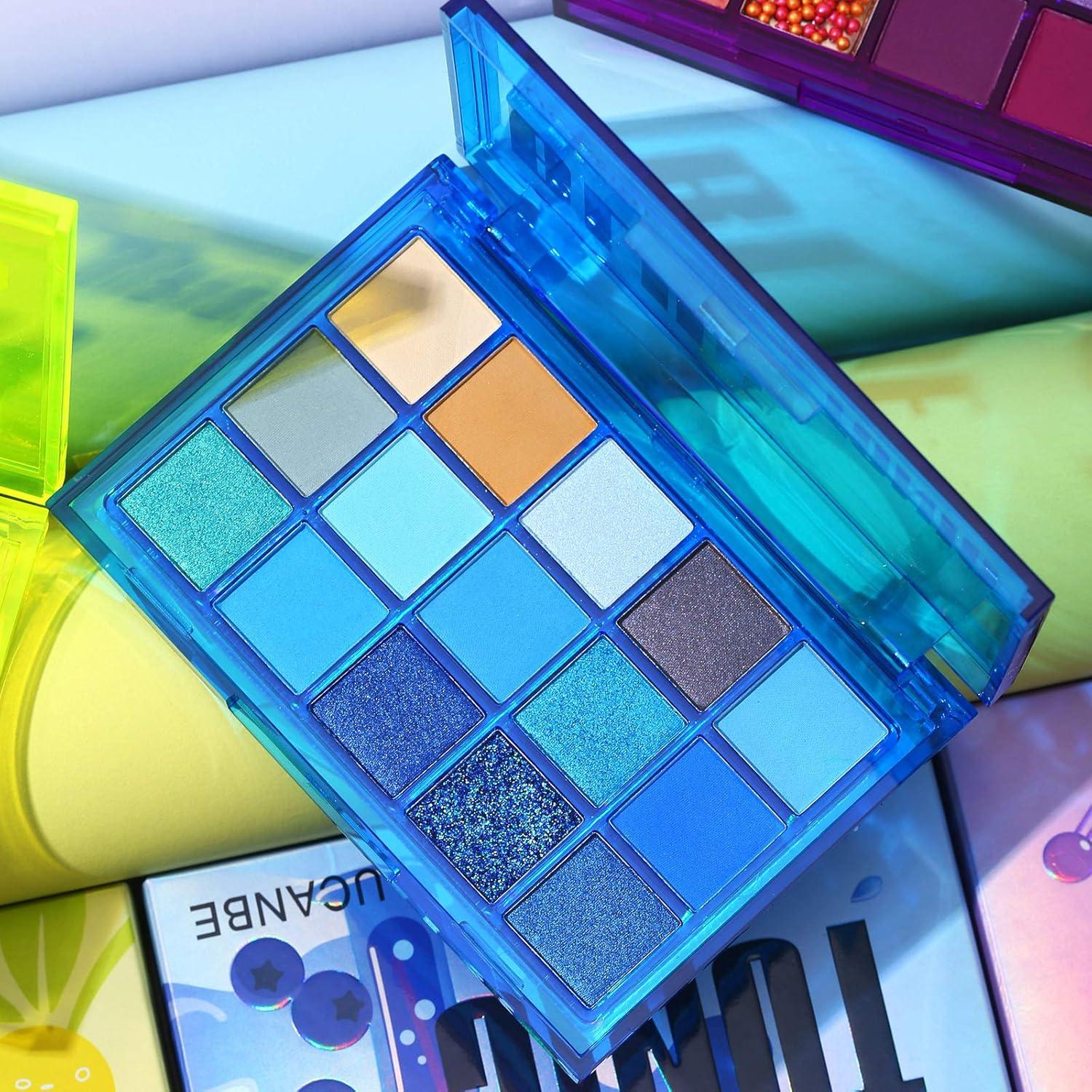 Paleta de Sombra de Ojos UCANBE 15 Tonos Azul Tónico