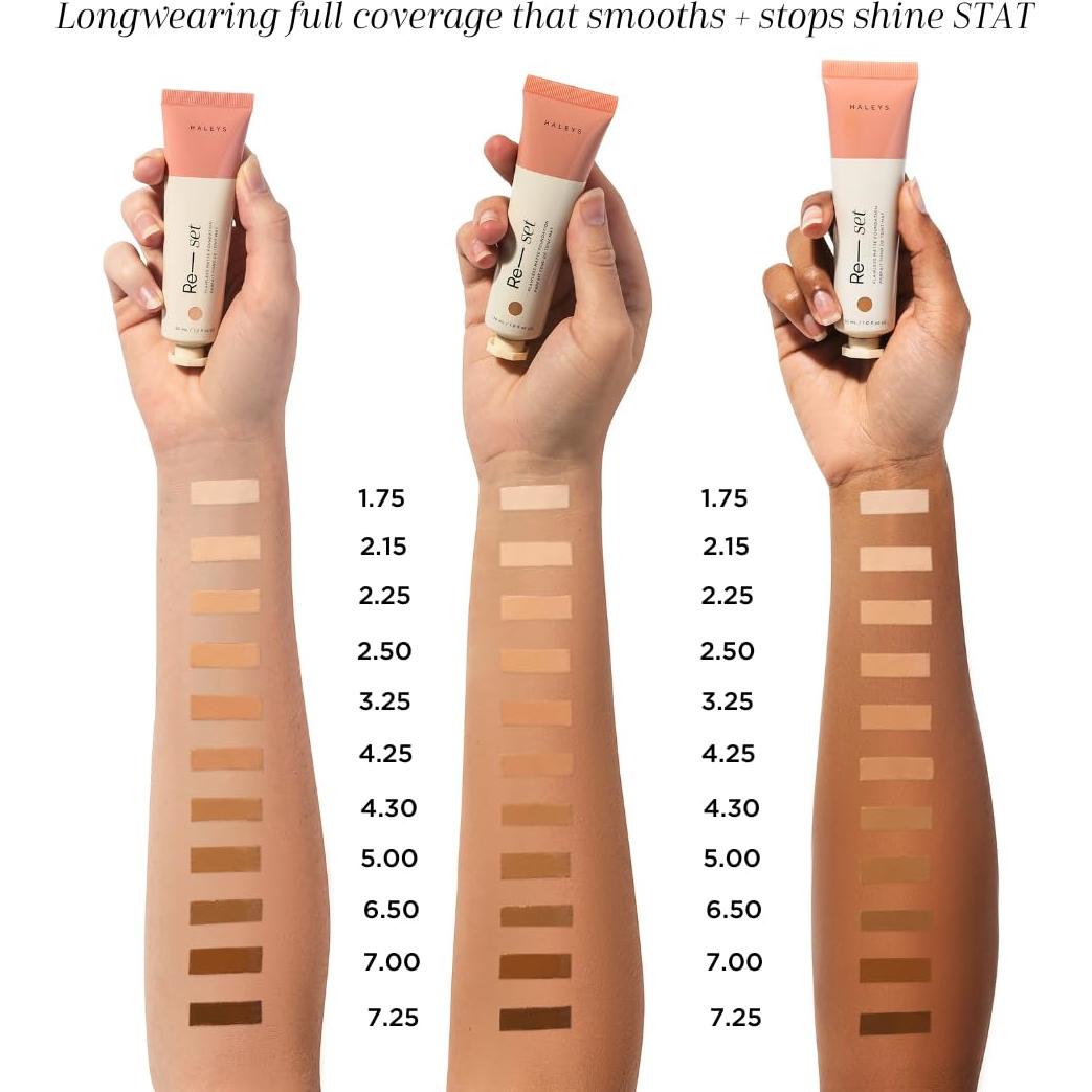 Base Líquida Mate HALEYS Re-set Cobertura Total 90g