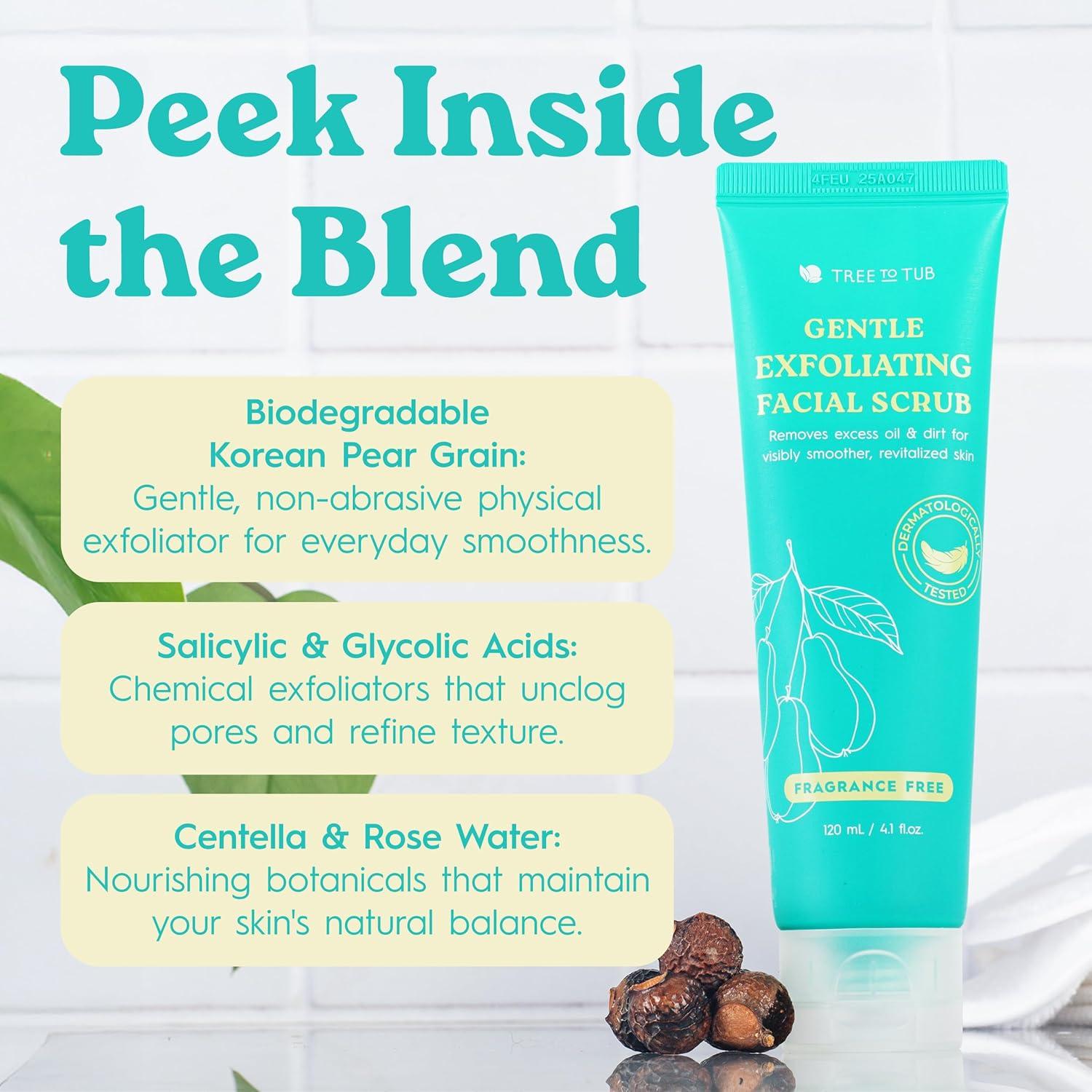 Limpiador Facial Exfoliante Tree To Tub 140g - Suave y Vegano