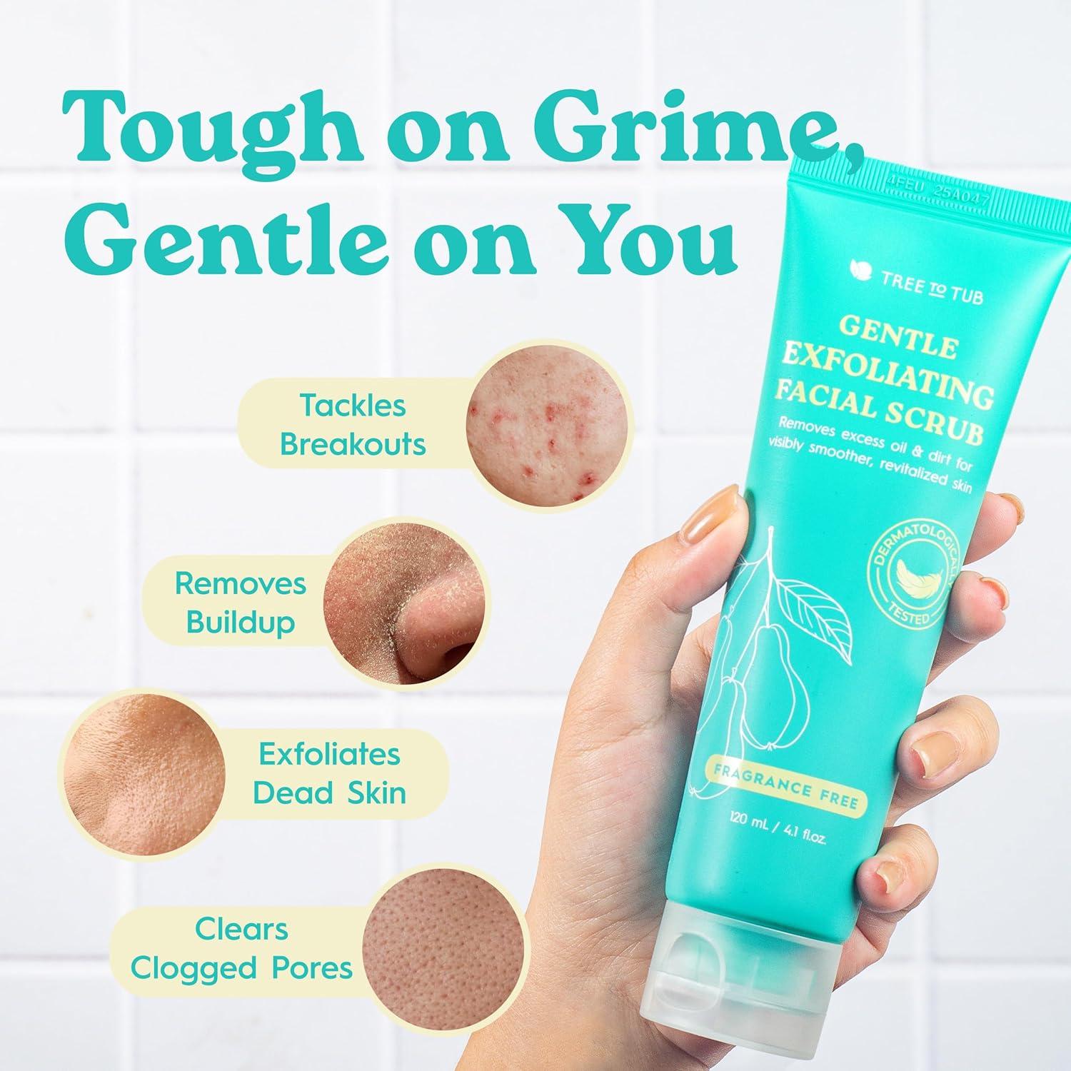 Limpiador Facial Exfoliante Tree To Tub 140g - Suave y Vegano