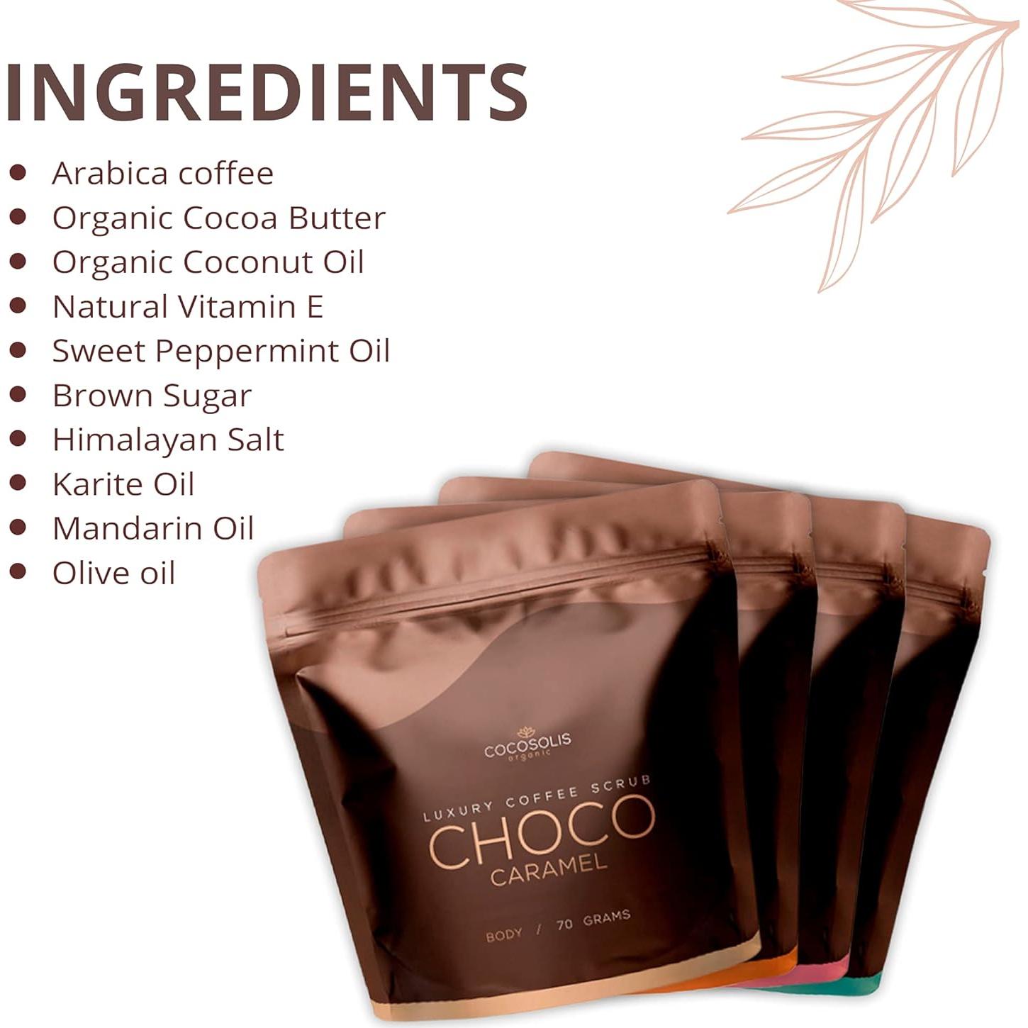 Juego de Exfoliantes COCOSOLIS Café Arabica 4 Paquetes 280g