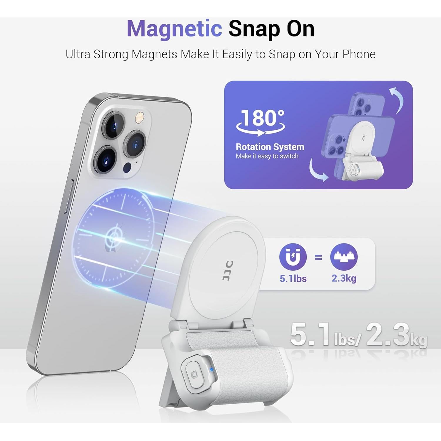 Mango Magnético JJC para Cámara de Teléfono con Control Remoto