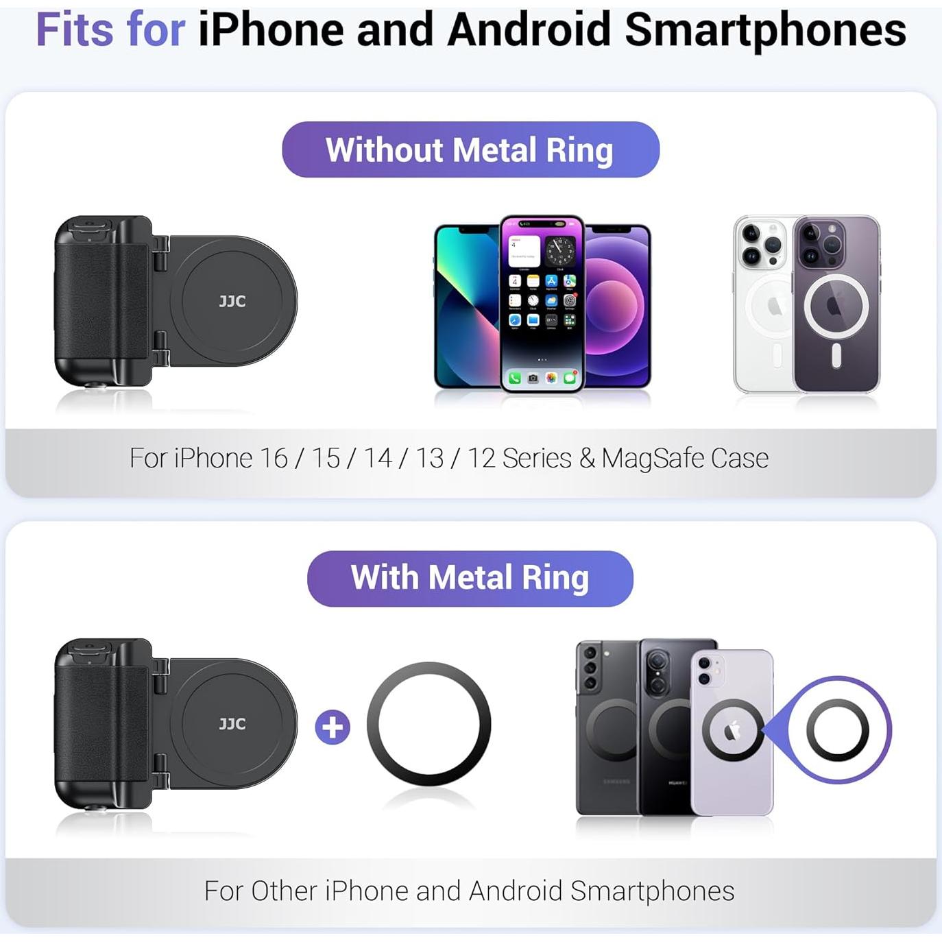 Mango Magnético JJC para Cámara de Teléfono con Control Remoto