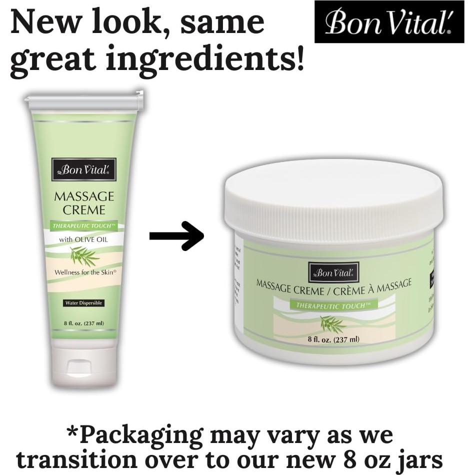 Crema de Masaje Terapéutico Bon Vital 226g con Aceite de Oliva