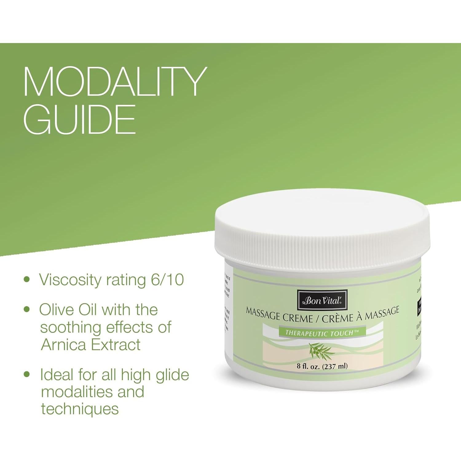 Crema de Masaje Terapéutico Bon Vital 226g con Aceite de Oliva