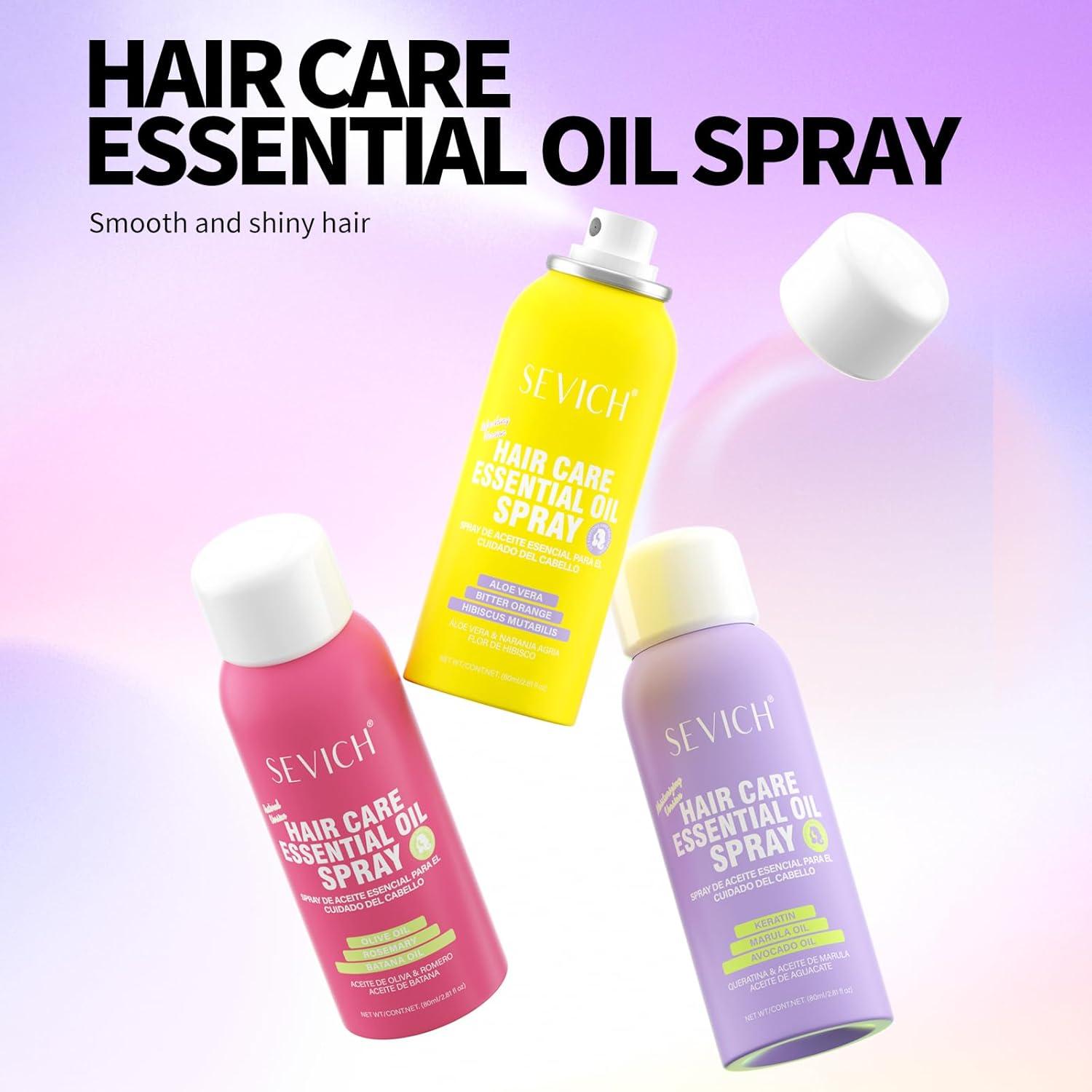 Spray de Aceite para Cabello SEVICH 80ml - Anti-Frizz y Brillo