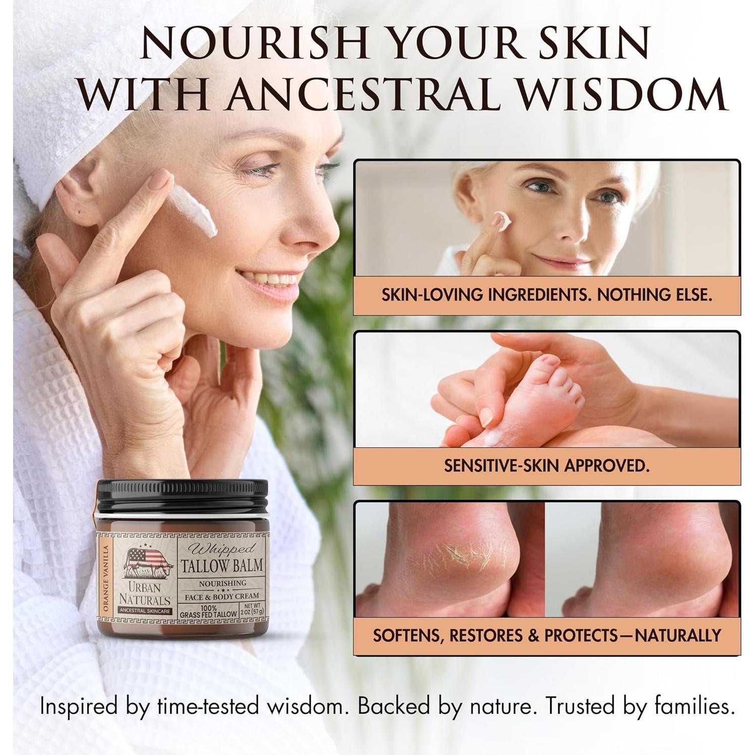Bálsamo Hidratante de Tallow Urban Naturals 142g Naranja Vainilla
