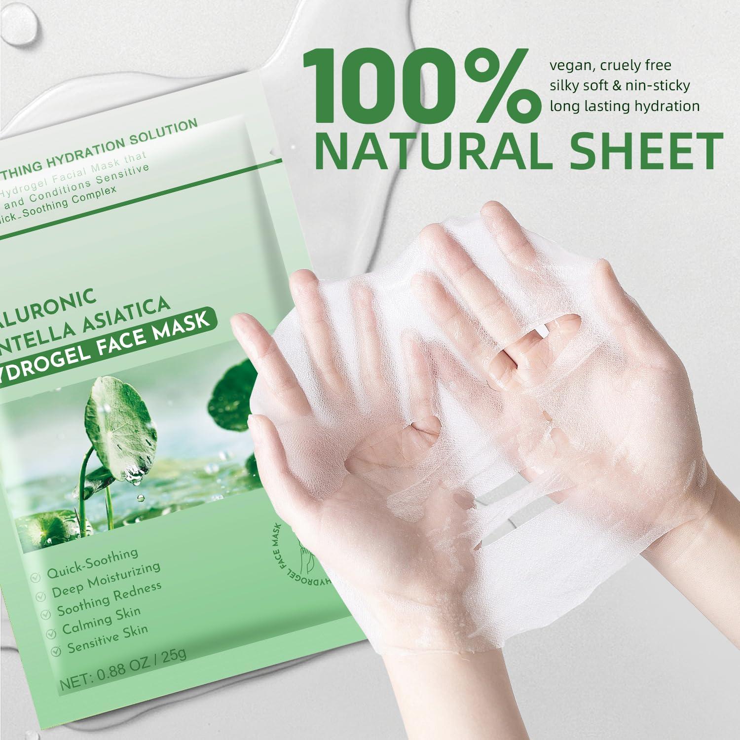 Mascarilla Facial Calmante Centella Asiática 10 Paquetes