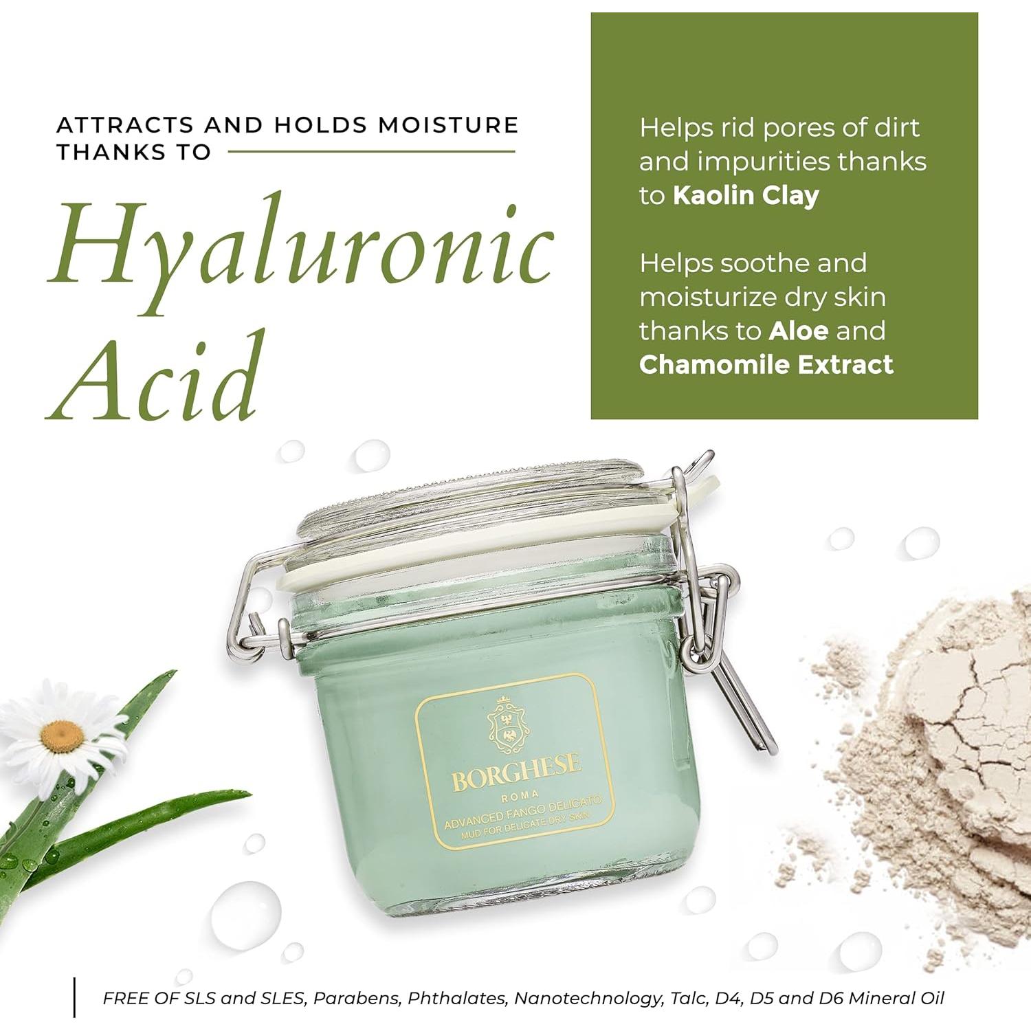 Mascarilla de Barro Hidratante Borghese 221.8 ml Piel Delicada