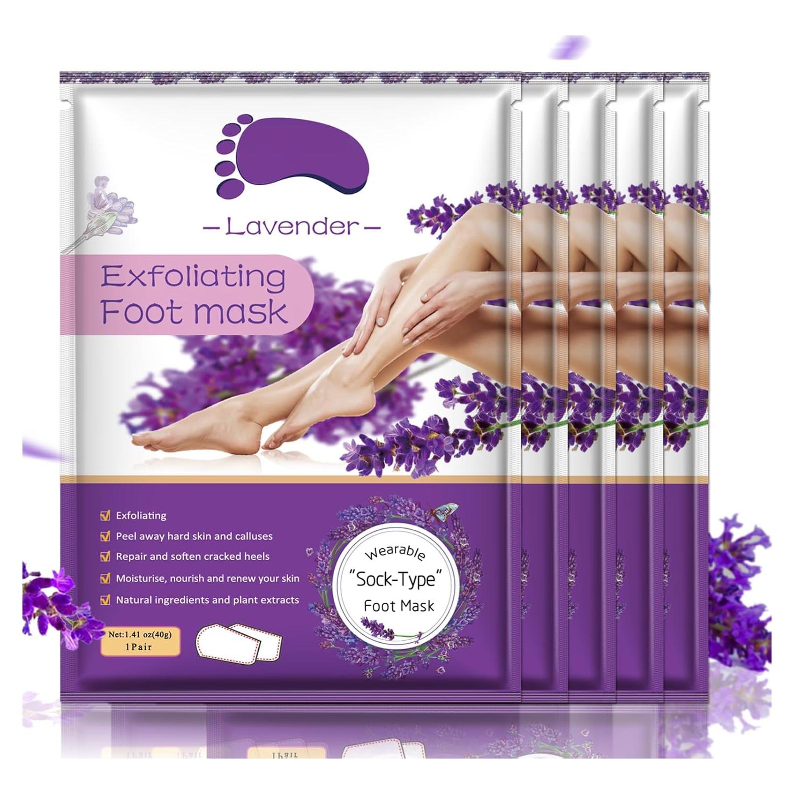 Mascarilla Exfoliante para Pies Wlytech - 5 Paquetes Hidratantes