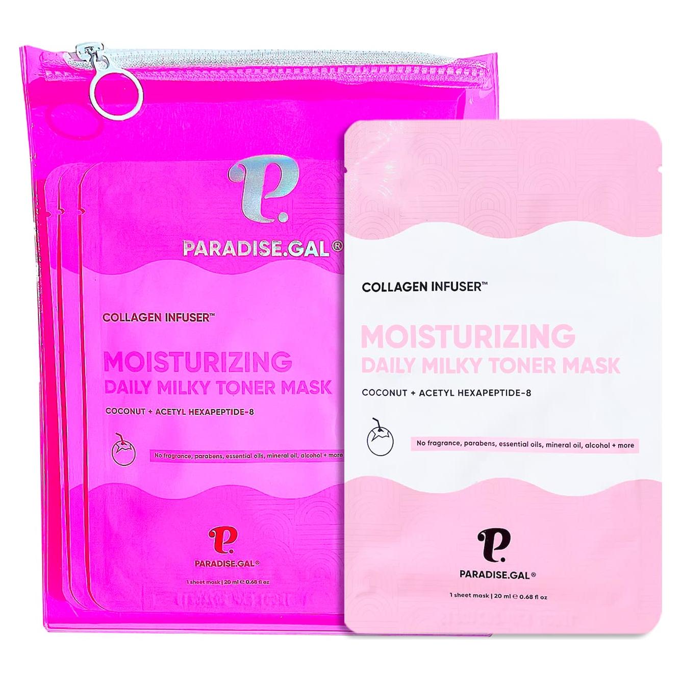 Mascarillas Hidratantes ParadiseGal - 10 Unidades Colágeno Coco