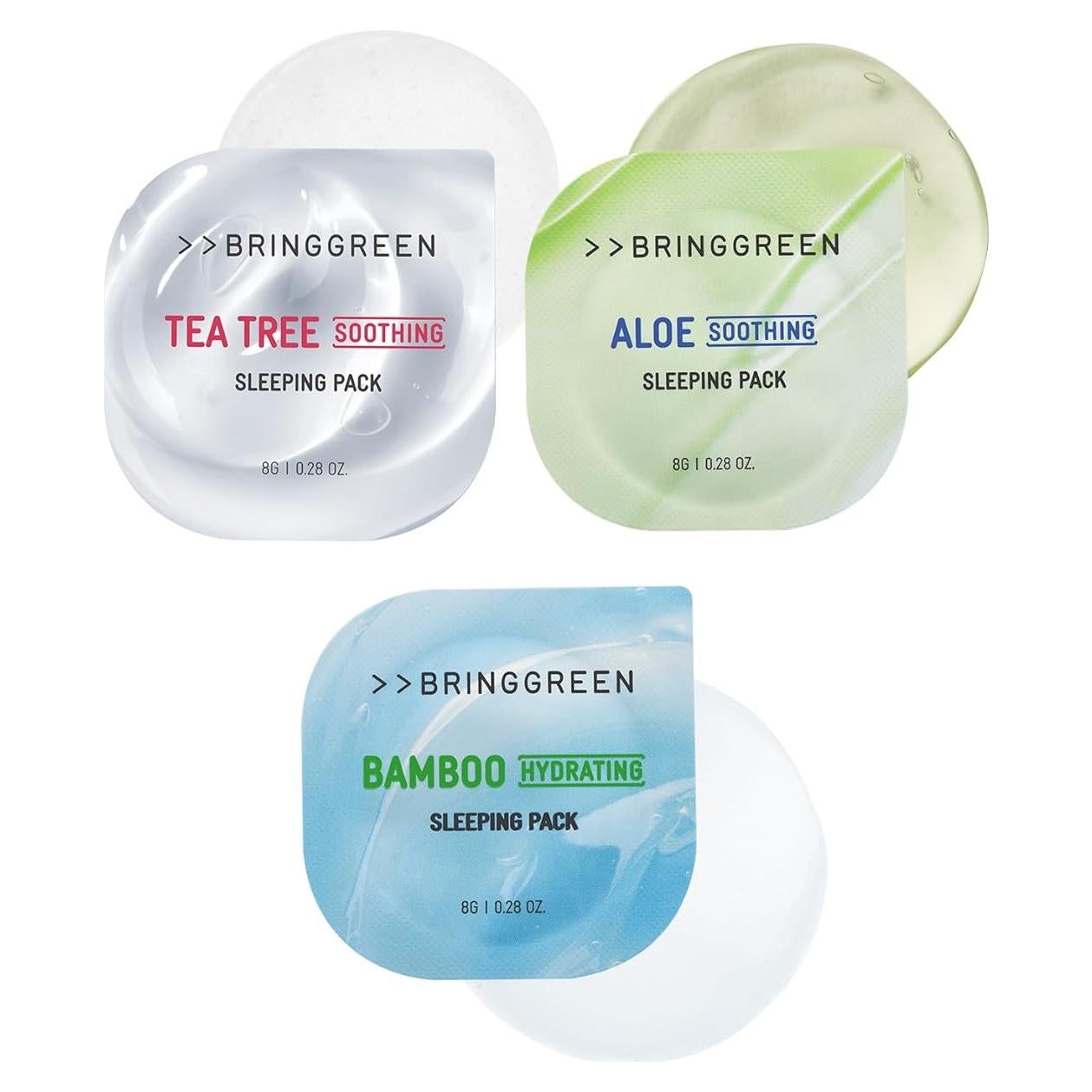 BRING GREEN Fresh Ball Sleeping Pack | Tea Tree for Calming, Bamboo for Hydrating, Aloe Vera for Soothing