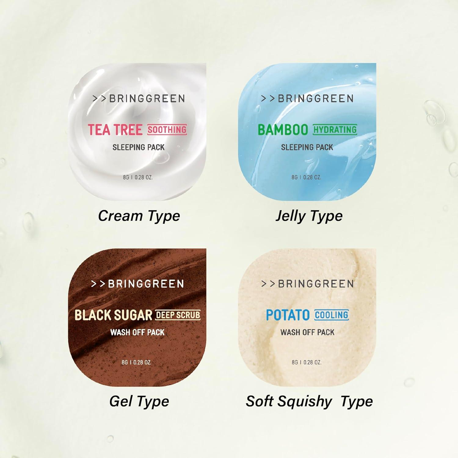 BRING GREEN Fresh Ball Sleeping Pack | Tea Tree for Calming, Bamboo for Hydrating, Aloe Vera for Soothing