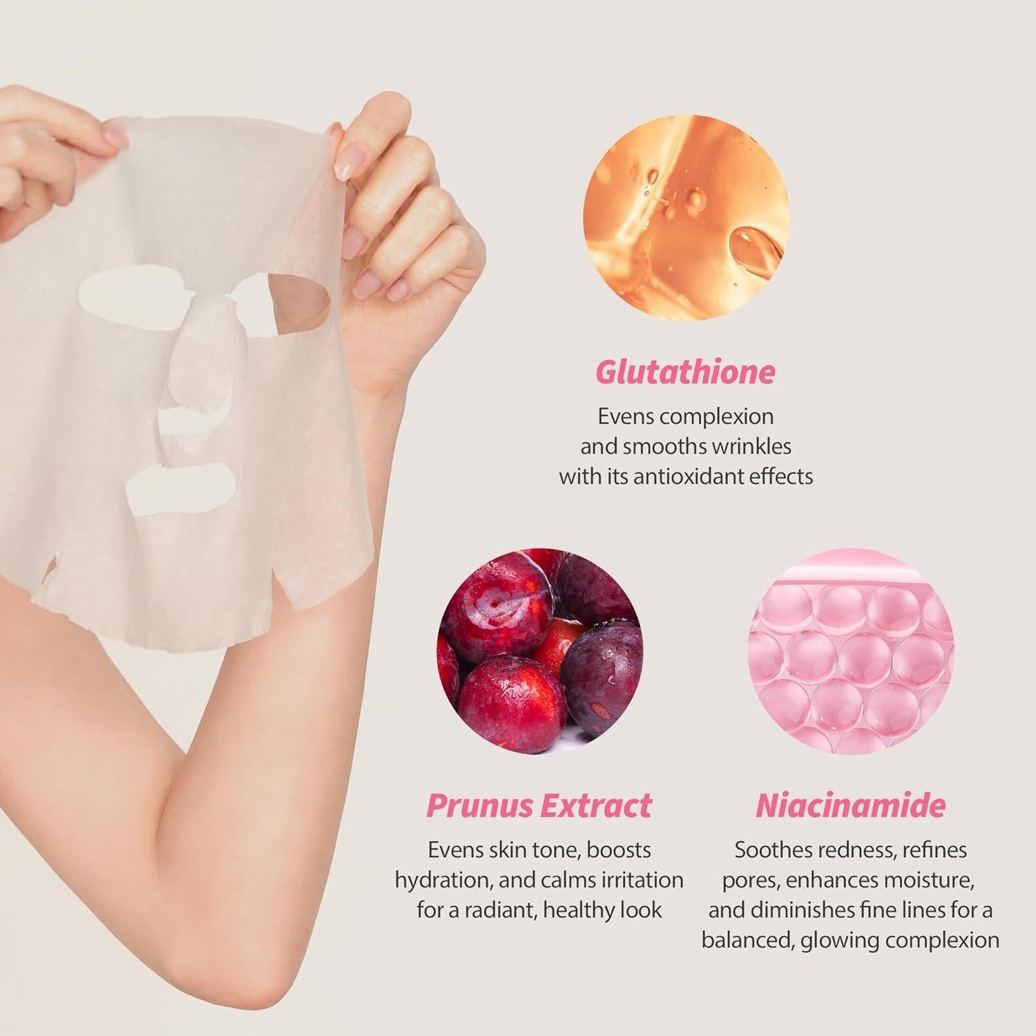 Mascarillas Faciales Diarias MILKTOUCH 30pcs - Glutati&oacute;n y Niacinamida