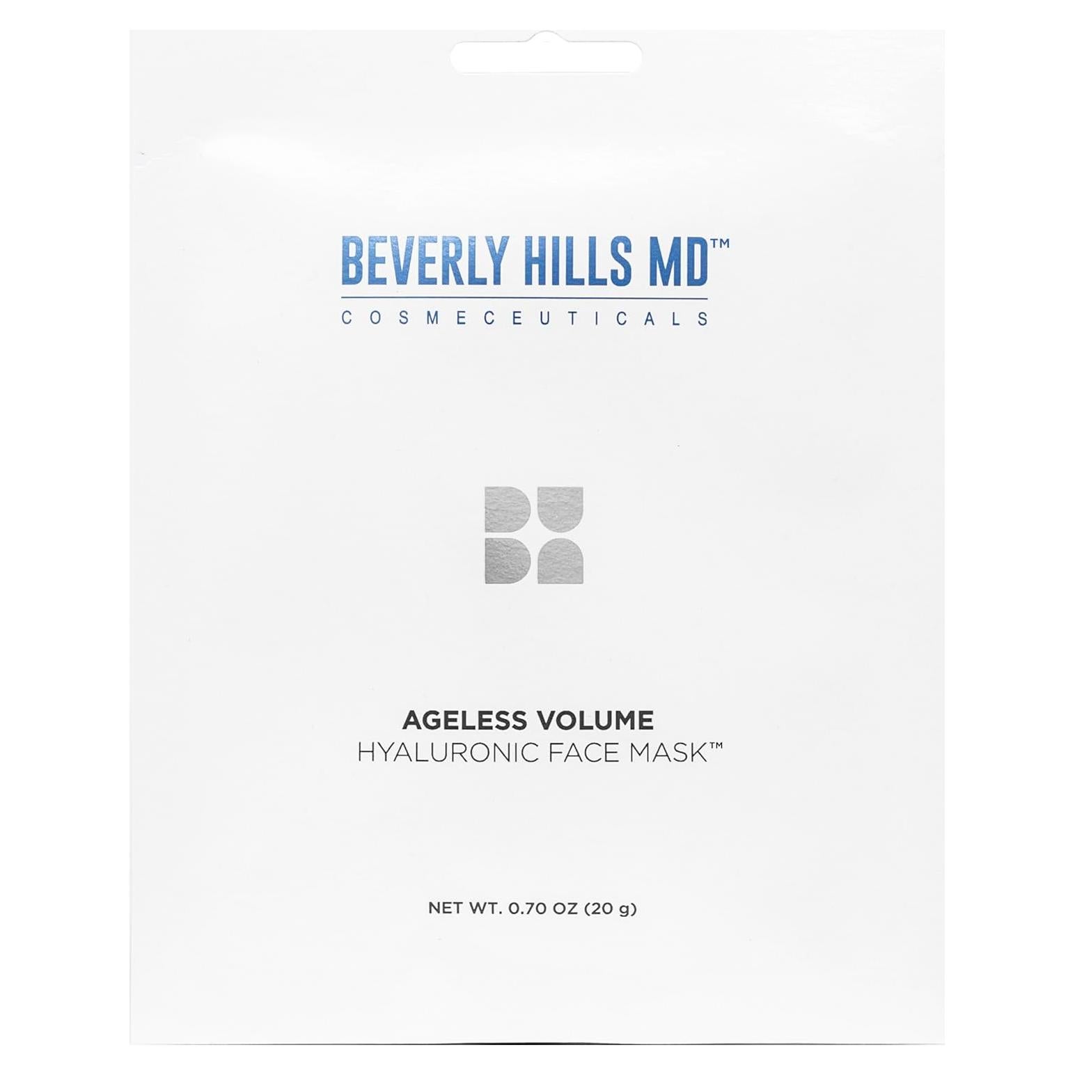 Máscara Facial Hidratante Beverly Hills MD - 8 Unidades - Antienvejecimiento