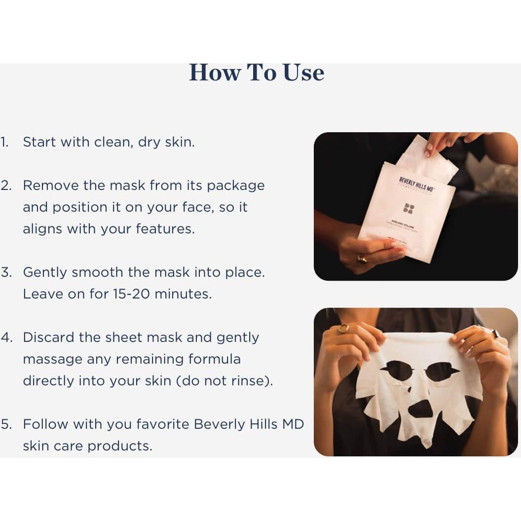 Máscara Facial Hidratante Beverly Hills MD - 8 Unidades - Antienvejecimiento