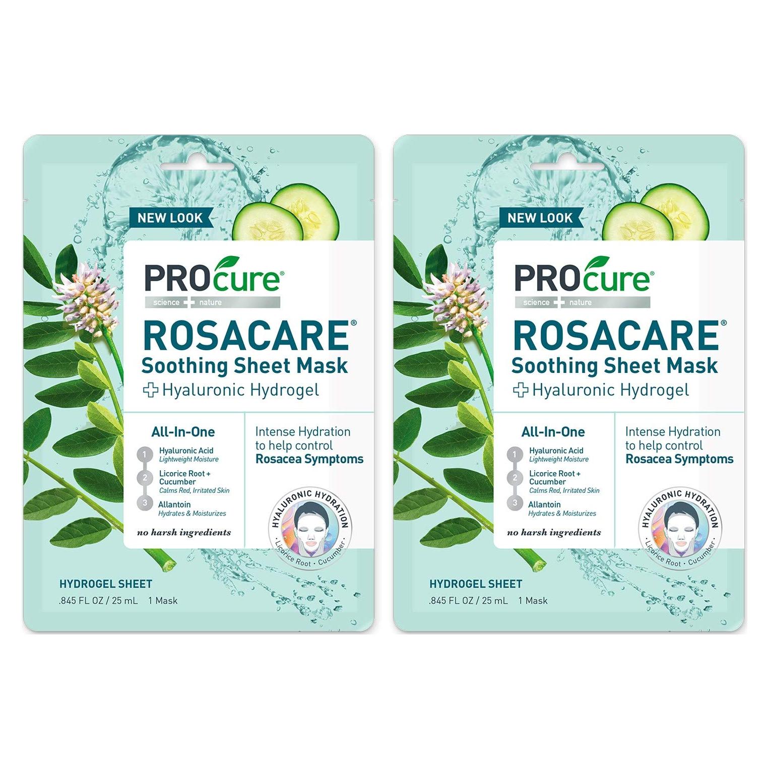 Mascarilla Facial PROcure Rosacare Hidrogel 2 Unidades