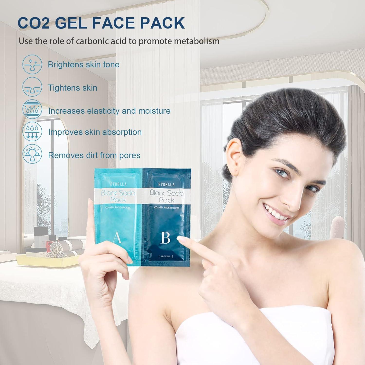 Mascarilla Facial CO2 Elitzia 20 Bolsas Hidratante Azul
