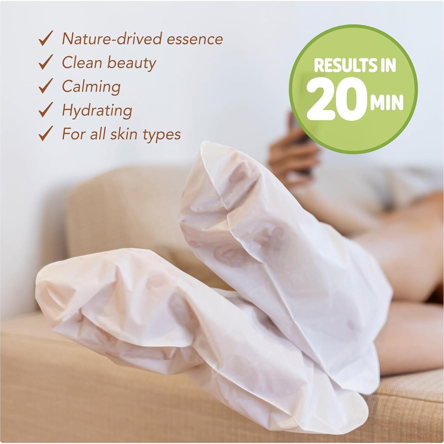 Mascarilla Hidratante para Pies Secos ONSOI 6PK Karité y Oliva