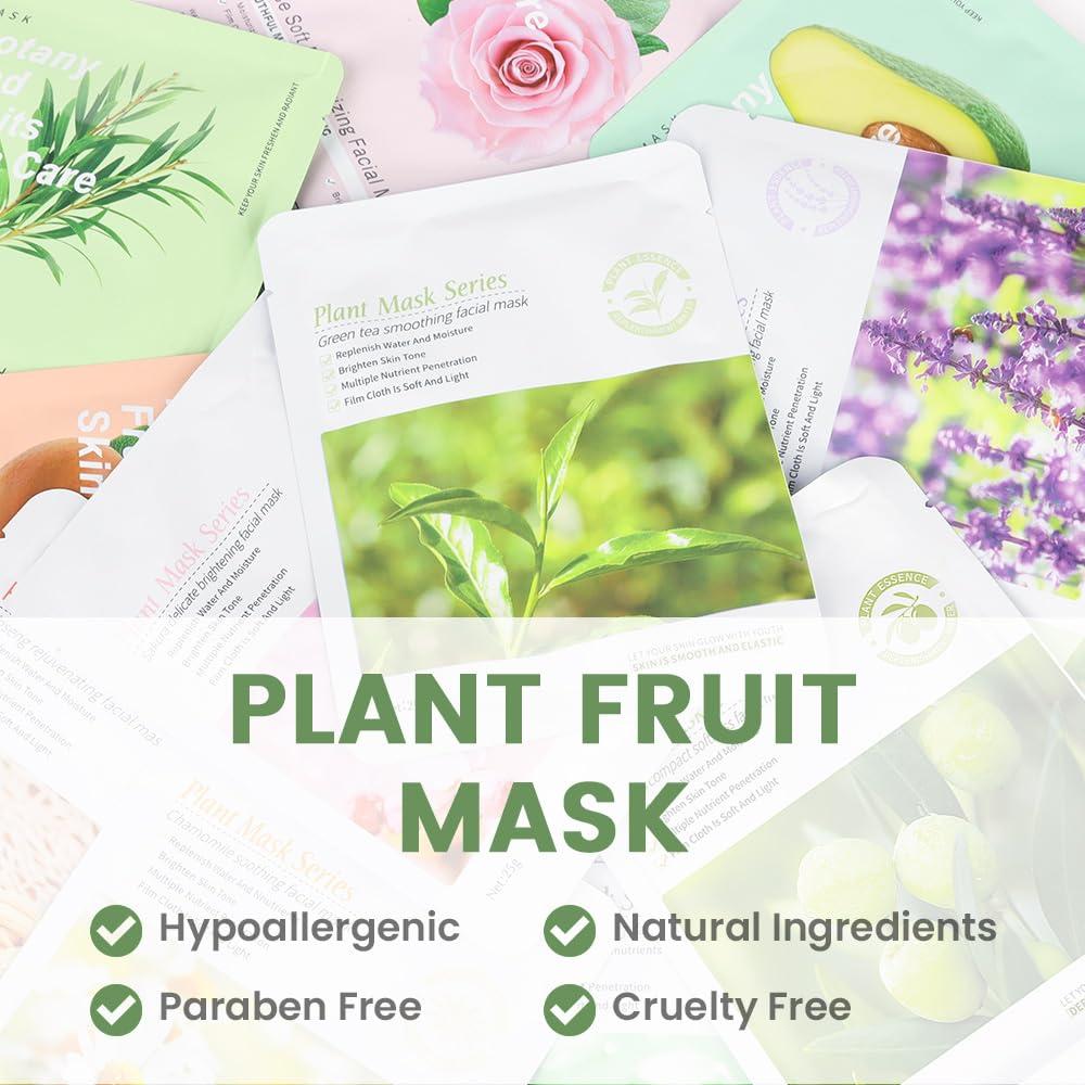 Mascarillas Faciales Niñas evpct 12 Pack Cuidado Piel Natural