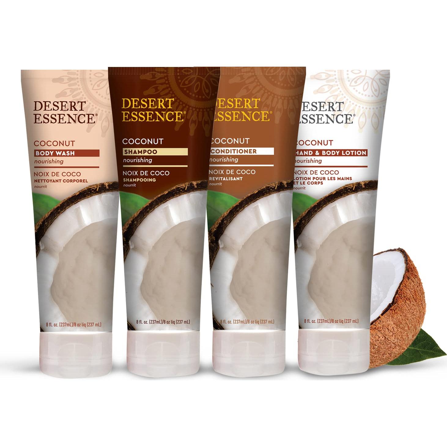 Champú Hidratante Desert Essence Coco 2x227g - Suave y Natural