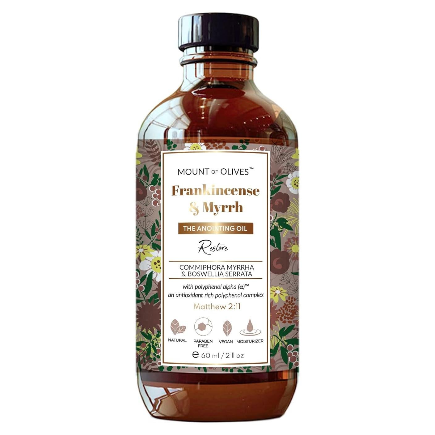 Aceite de Unción Sagrado Montaña de los Olivos 60 mL Incienso y Mirra