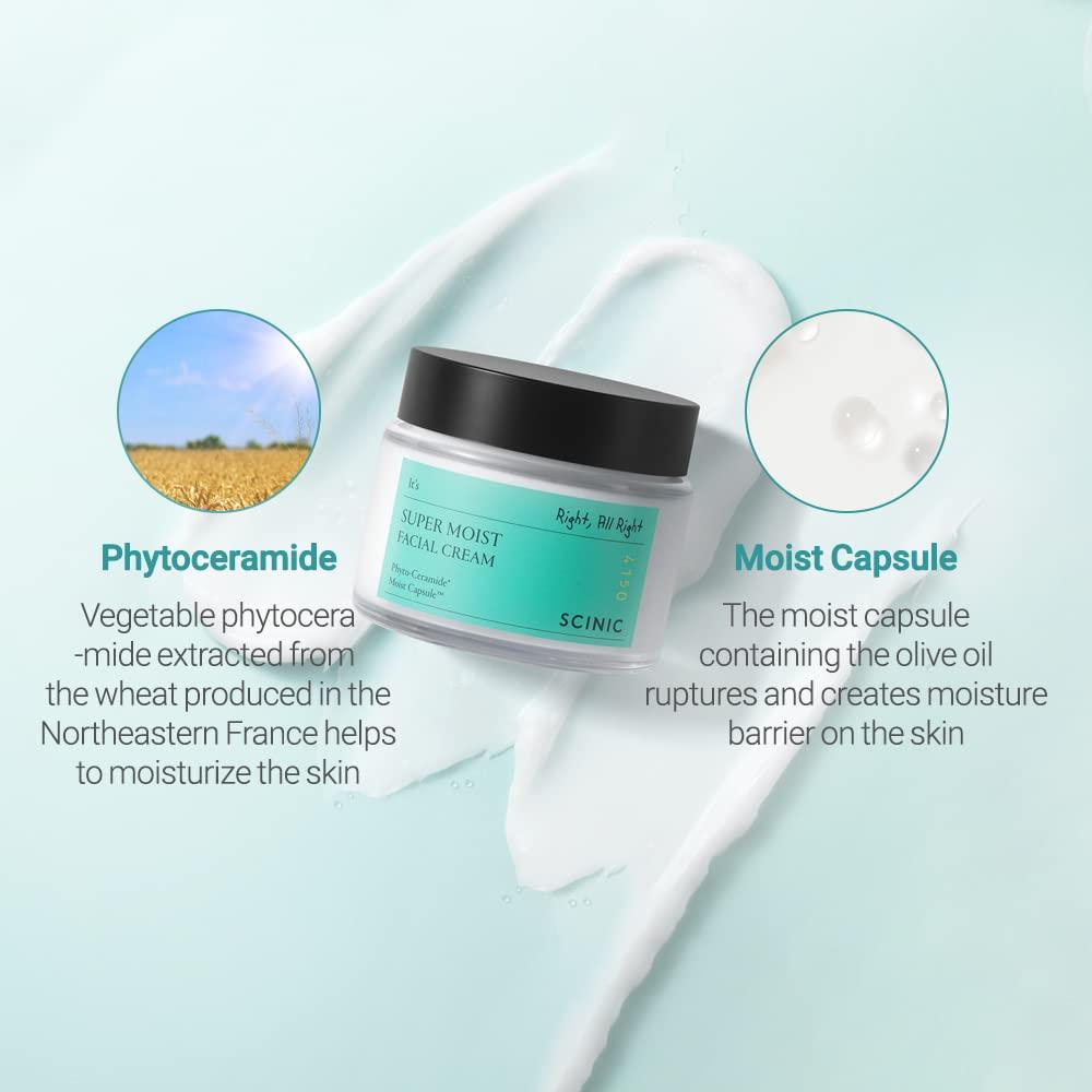 Crema Facial Hidratante SCINIC 80ml - Piel Seca y Sensible