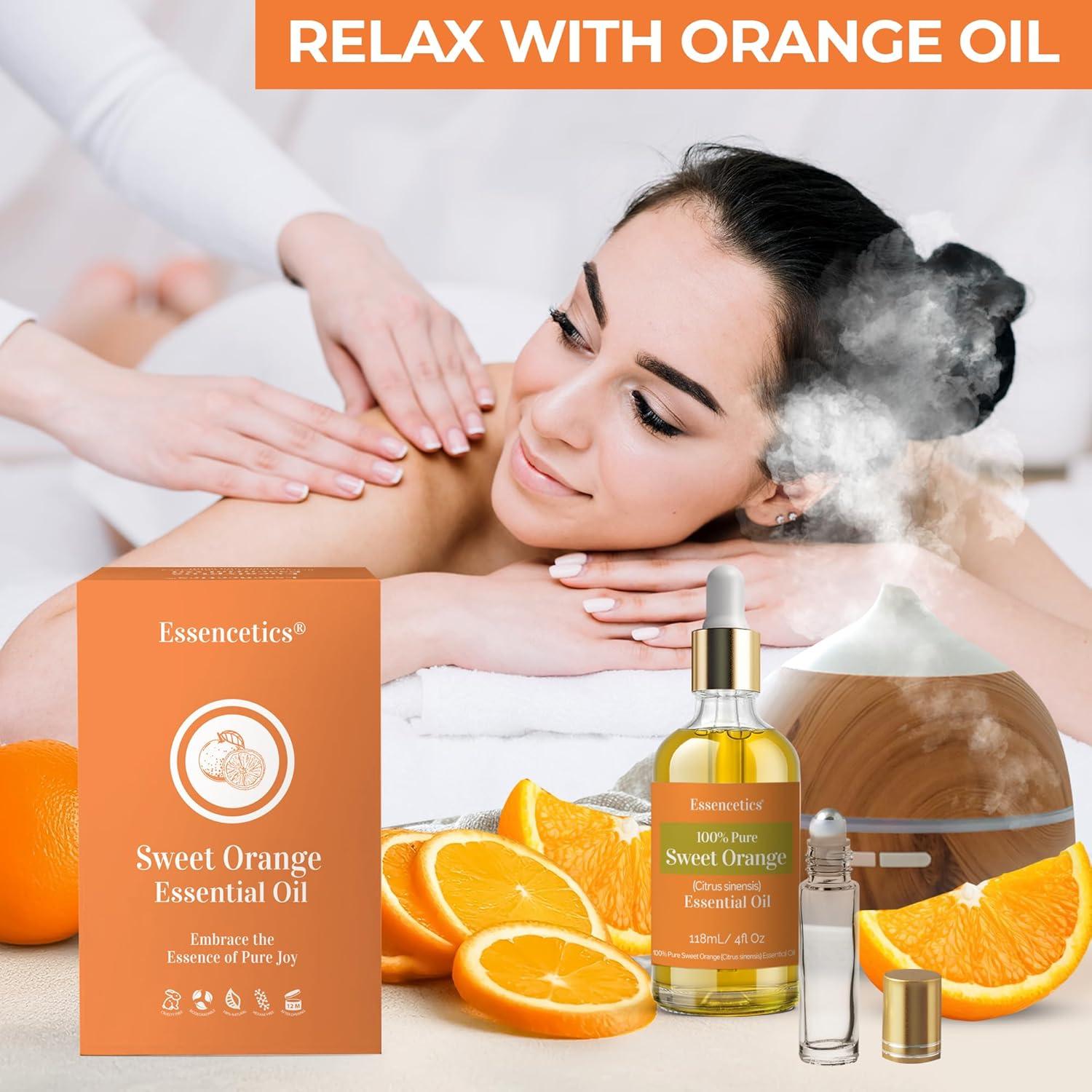 Aceite Esencial de Naranja Dulce 118ml - 100% Natural - Aromaterapia