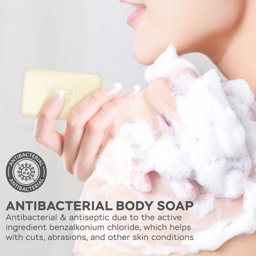 Jabón Antiséptico Lucas + Zoe 113.4g - Pack de 6 Natural