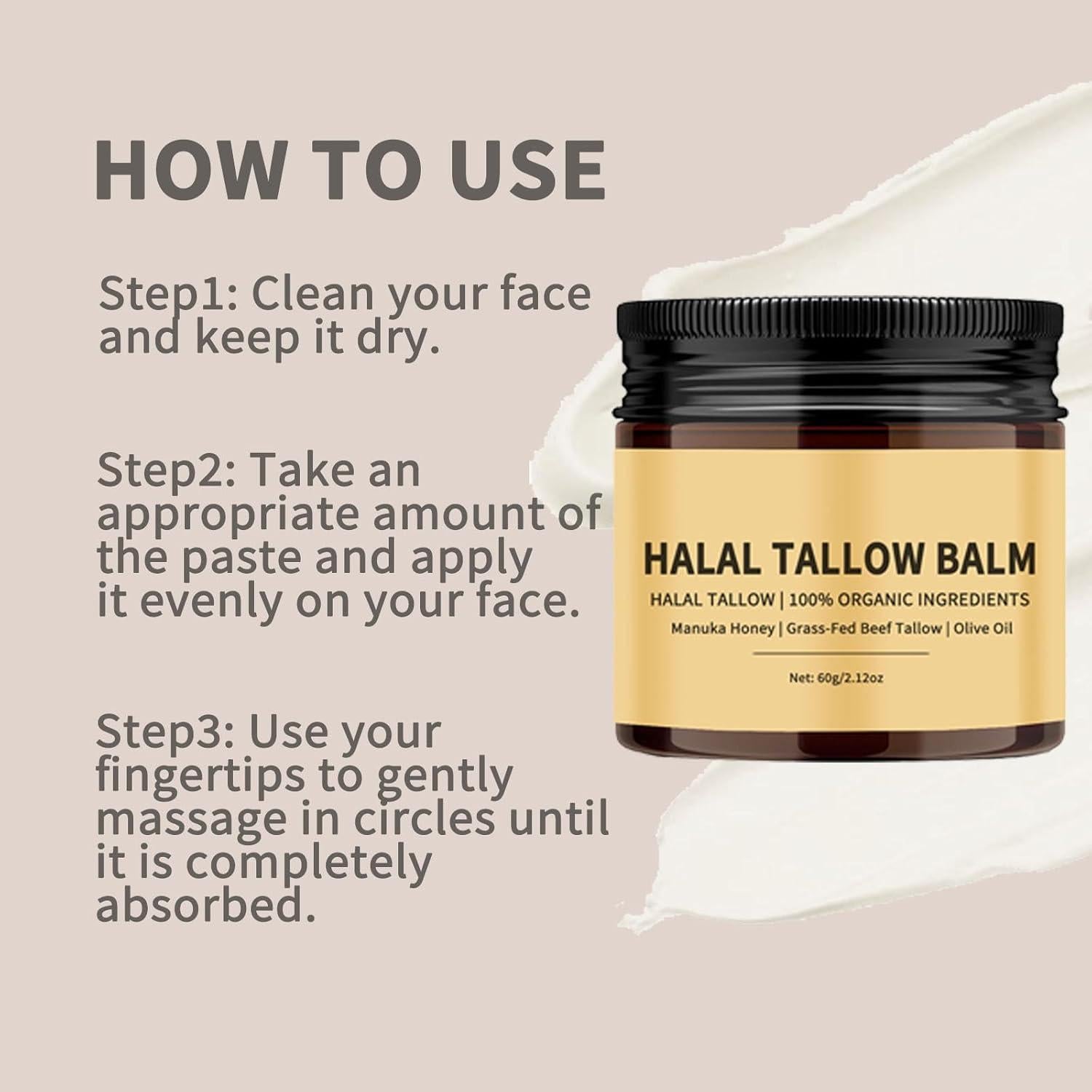 Bálsamo Hidratante Orgánico Halal Tayyib 60g - Tallow de Res