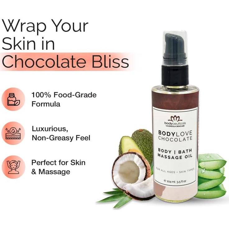 Aceite de Masaje de Chocolate BodyLove 99.22 ml Orgánico Vegano