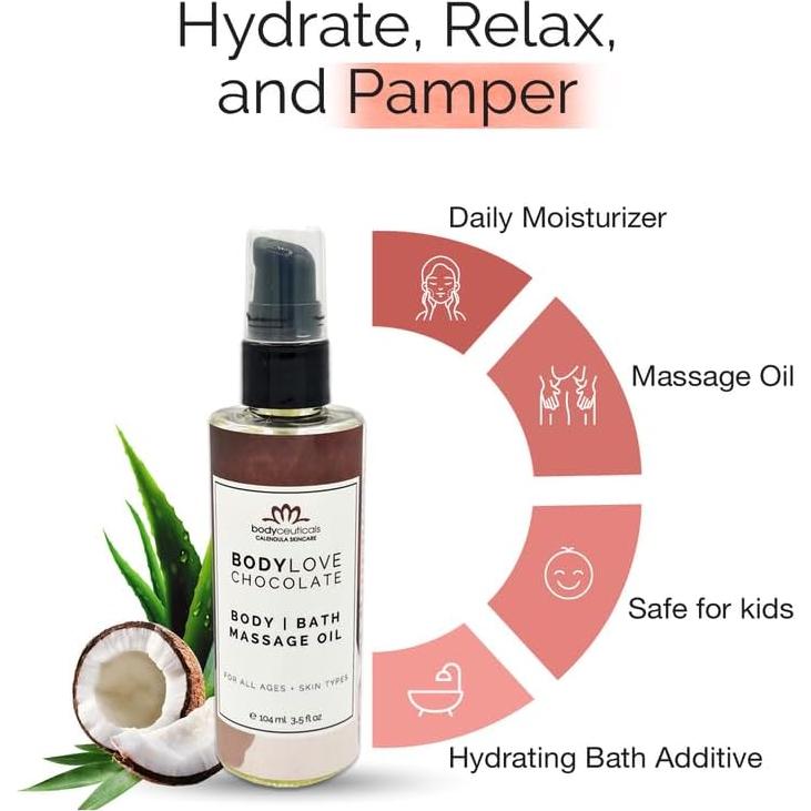 Aceite de Masaje de Chocolate BodyLove 99.22 ml Orgánico Vegano