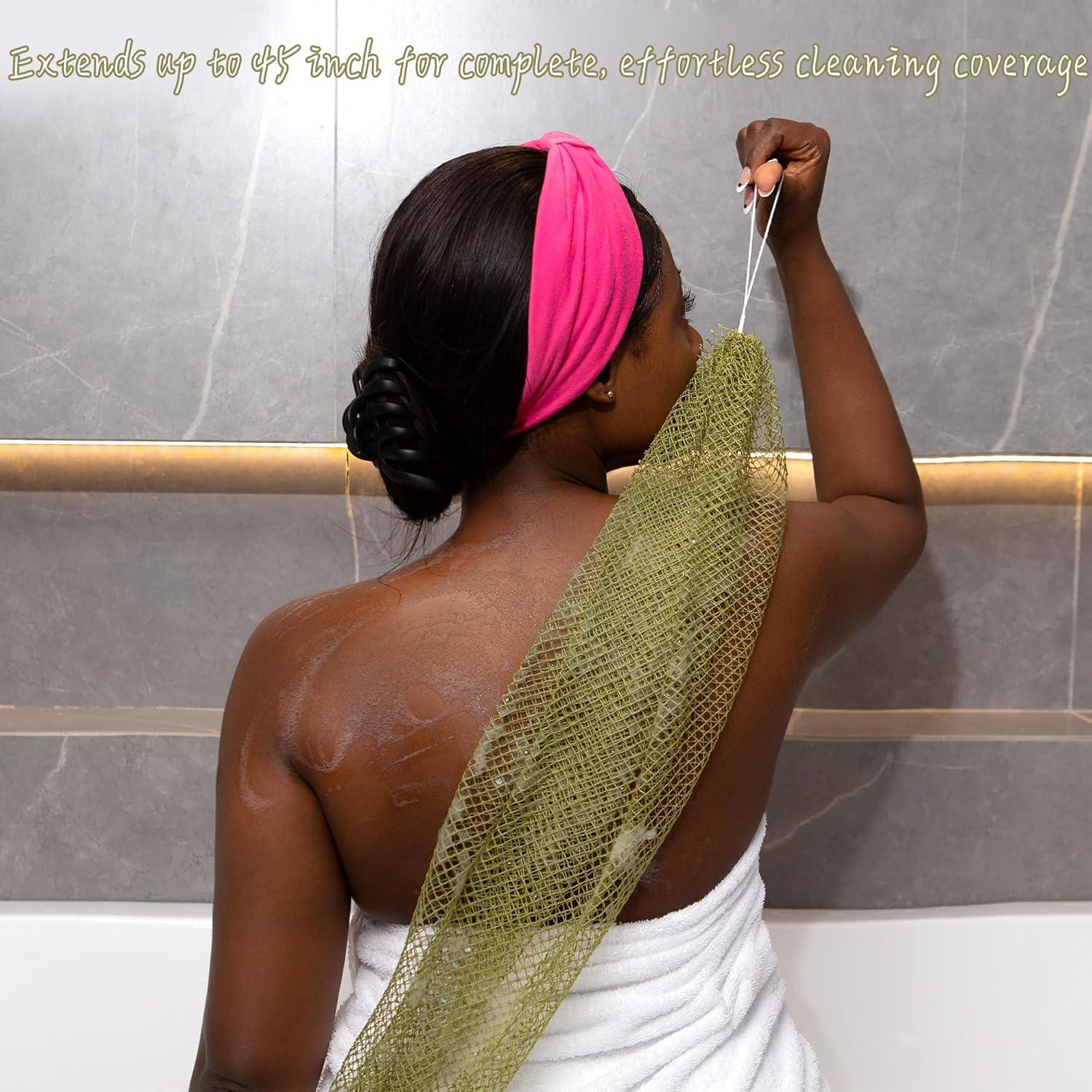 Esponja de Red Africana SubSahara - 4 Piezas Exfoliantes Suaves