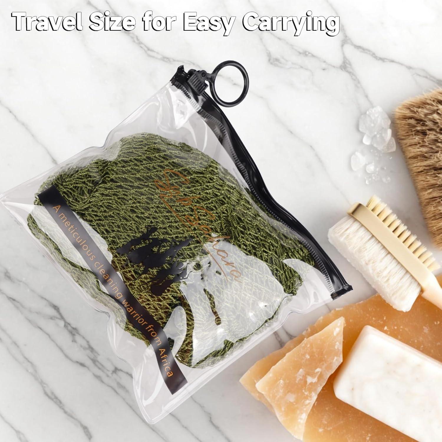 Esponja de Red Africana SubSahara - 4 Piezas Exfoliantes Suaves