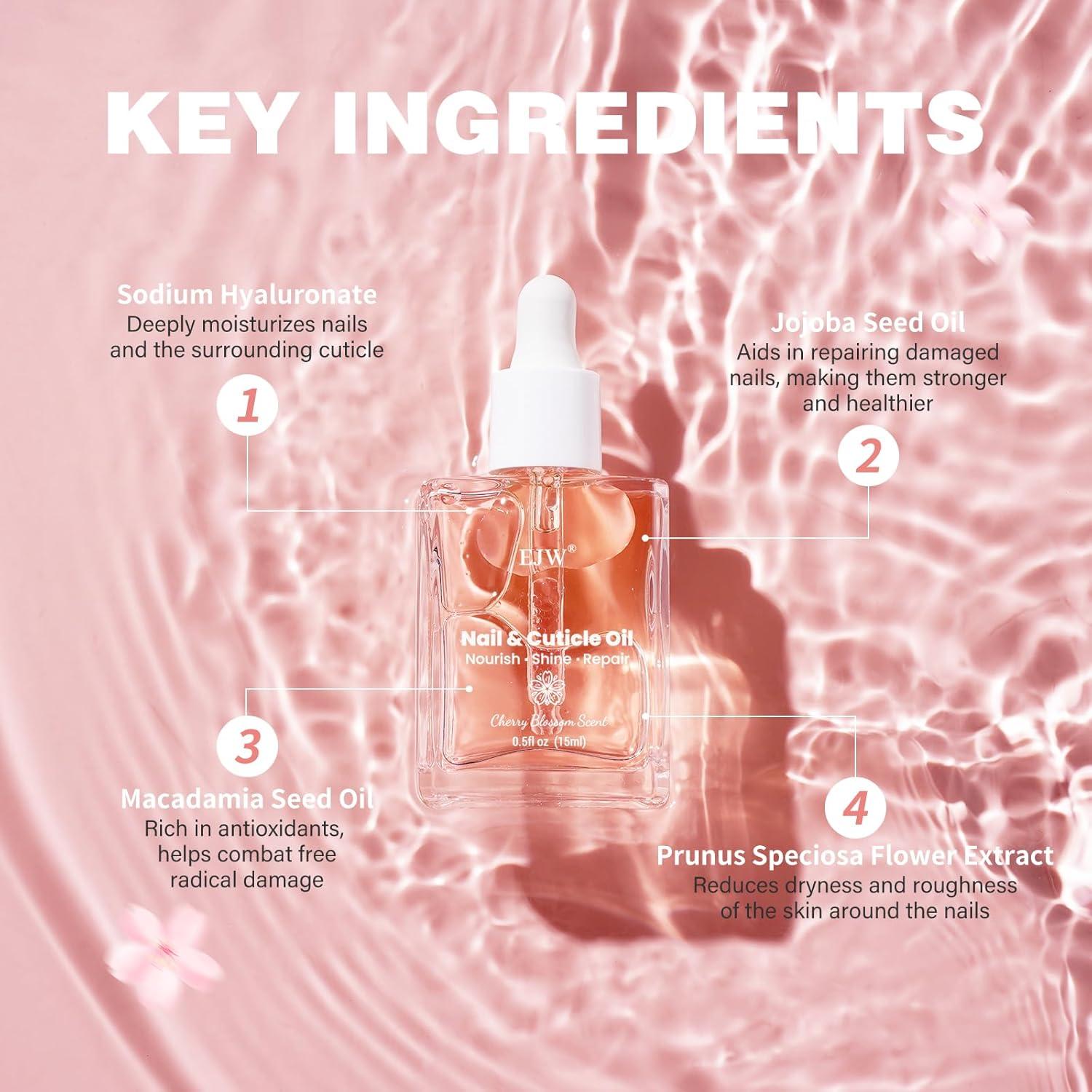 Aceite para Uñas y Cutículas EJW - Flor de Cerezo 14.79 ml