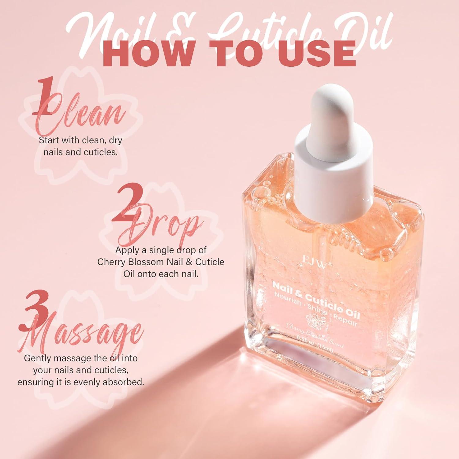 Aceite para Uñas y Cutículas EJW - Flor de Cerezo 14.79 ml