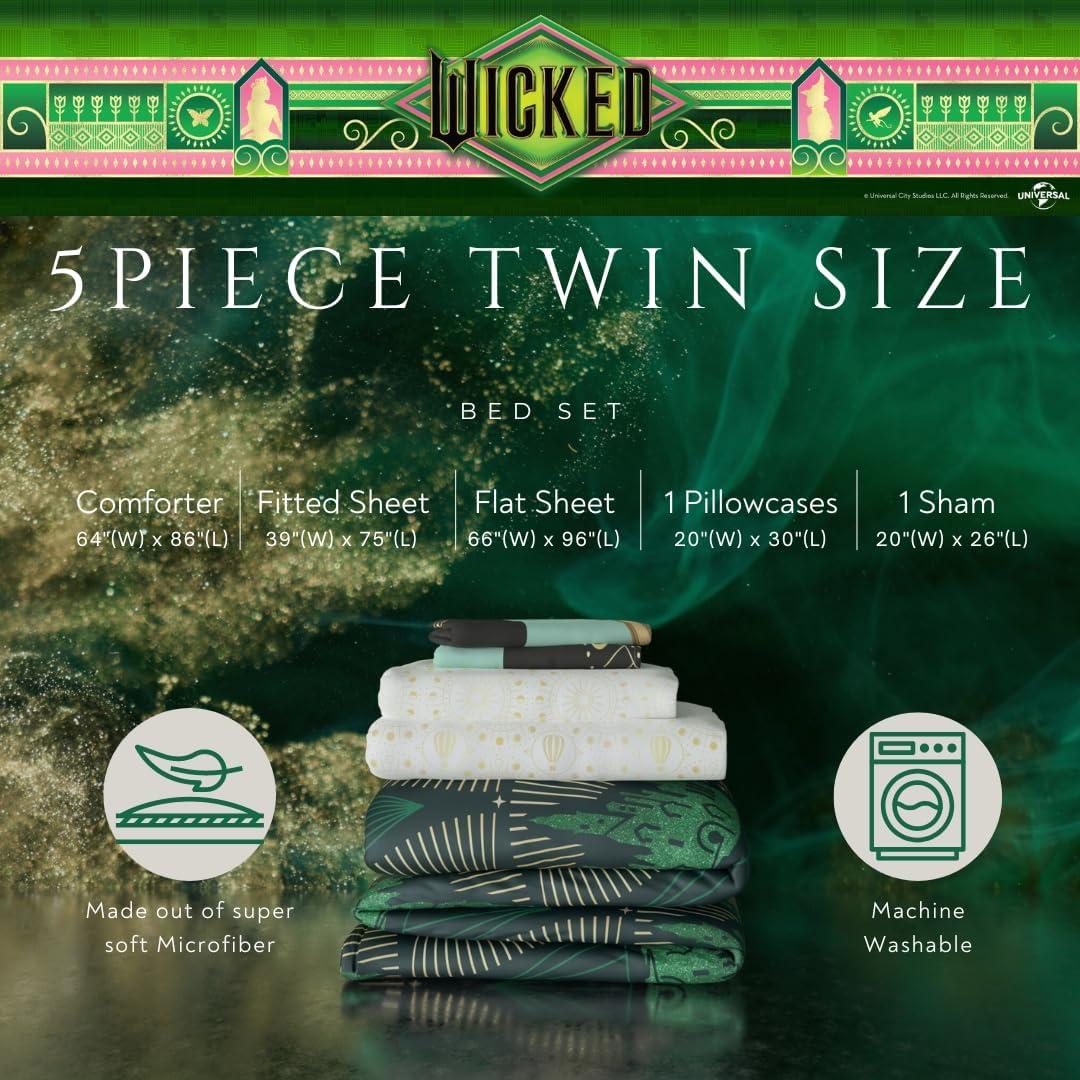 Juego de Cama Franco Wicked 5 Piezas Twin Microfibra