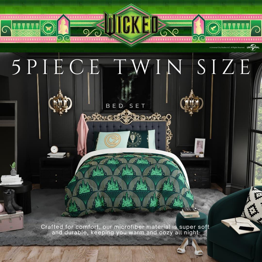 Juego de Cama Franco Wicked 5 Piezas Twin Microfibra