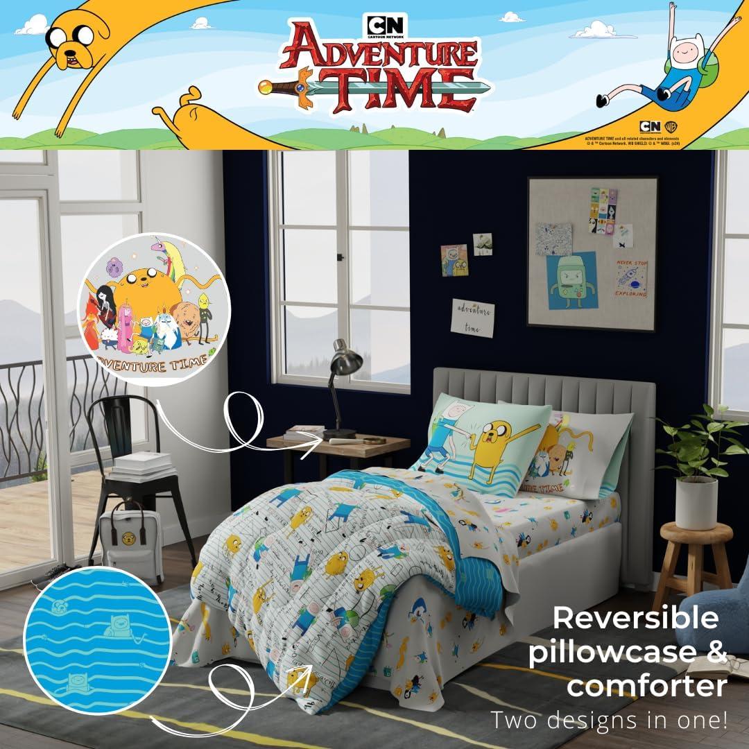 Juego de Cama Twin Franco Adventure Time 5 Piezas Suave