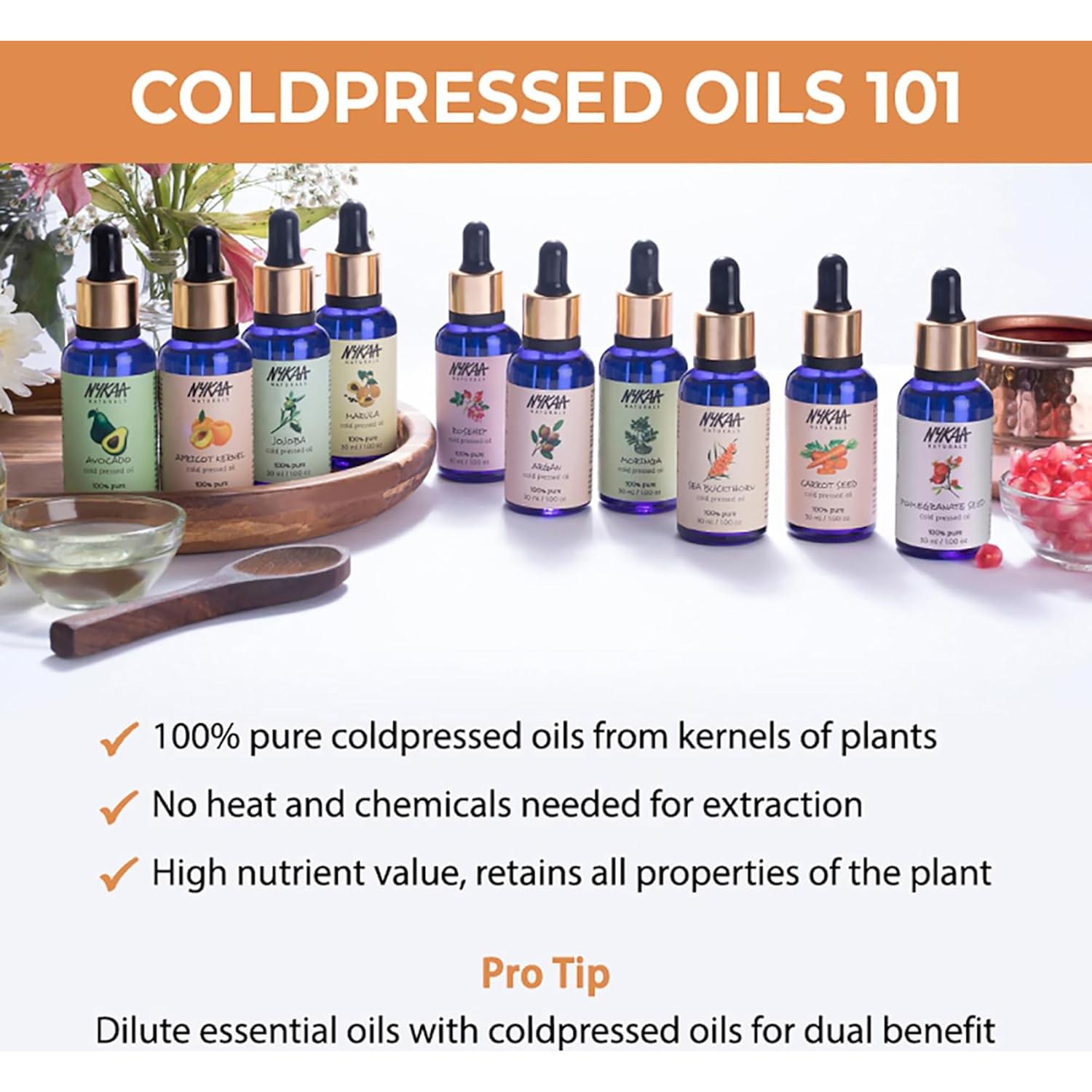 Aceite de Semilla de Zanahoria Nykaa Naturals 100g - Facial y Cabello