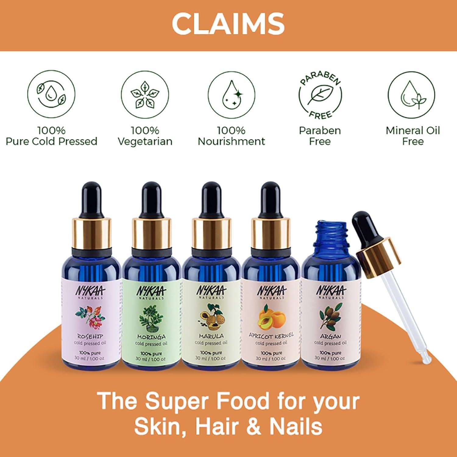 Aceite de Semilla de Zanahoria Nykaa Naturals 100g - Facial y Cabello